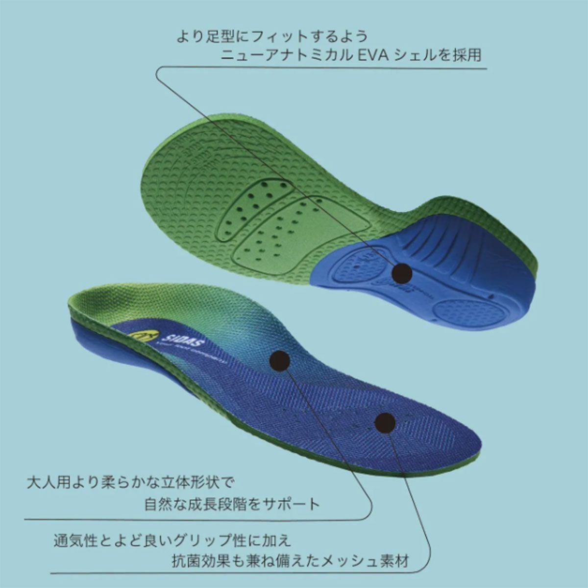 SIDAS〔シダス ジュニア インソール〕COMFORT 3D JUNIOR〔コンフォート