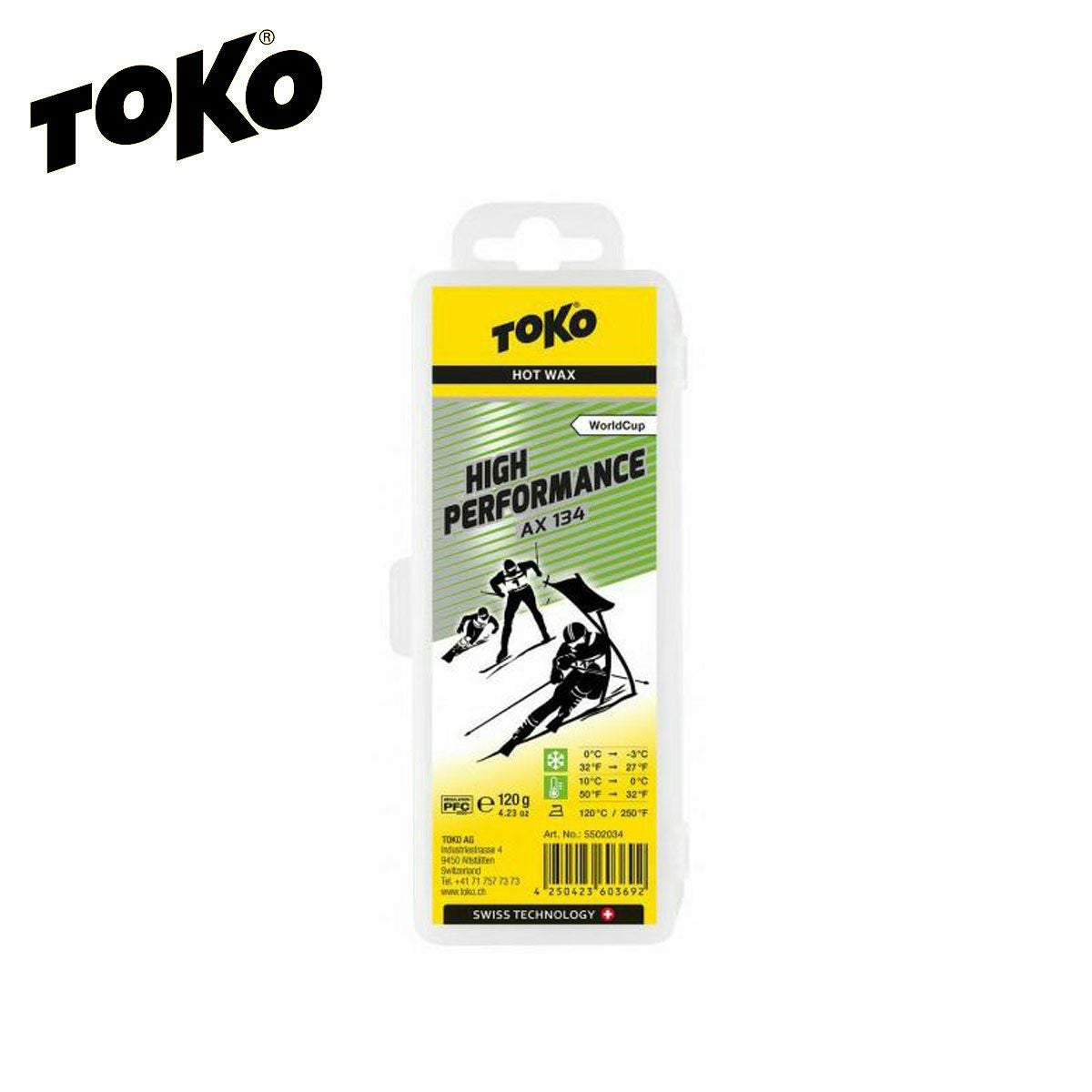 TOKO トコ ワックス High Performance AX134 120g 5502034 固形 スキー
