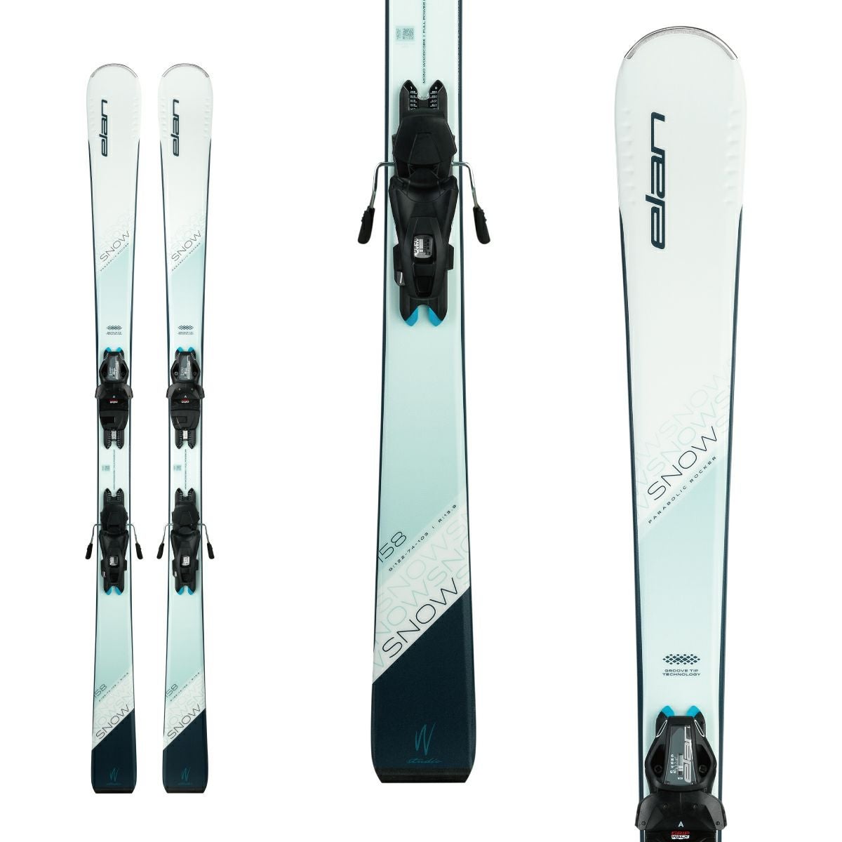 ELAN エラン スキー板 レディース ＜2024＞ SNOW WHITE ＋ EL 9.0 GW