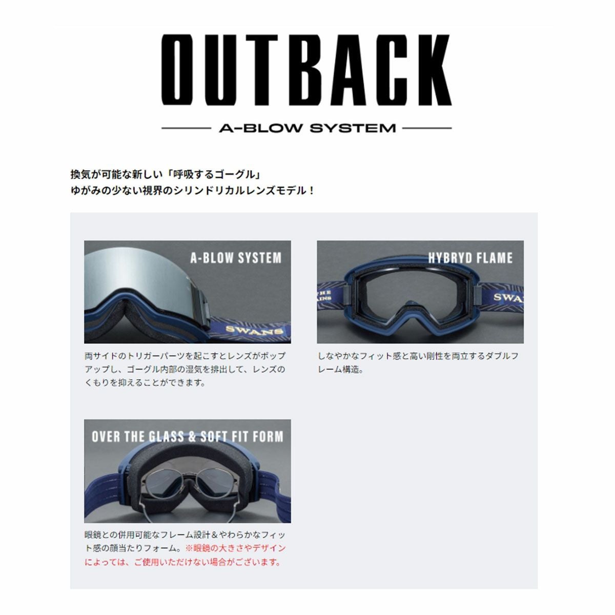 スキーゴーグル スワンズ ゴーグル SWANS ゴーグル メンズ レディース