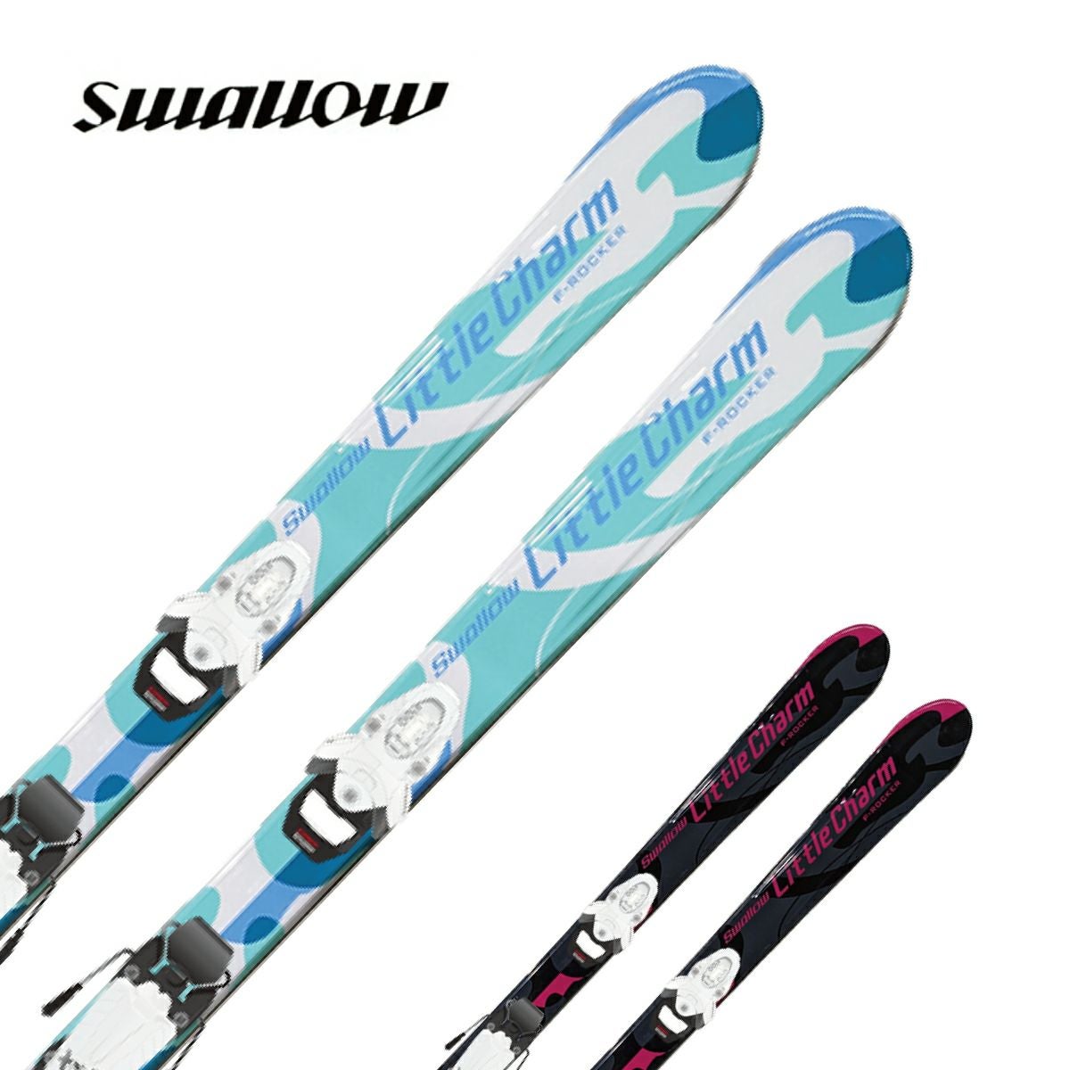 ☆SWLLOW ジュニアスキー カービングスキー 140cm 2点セット スキー板 ビンディング ブルー×ホワイト 子ども用 スワロー 札幌 北20条店 ☆SWLLOW ジュニアスキー カービングスキー 140cm 2点セット スキー板