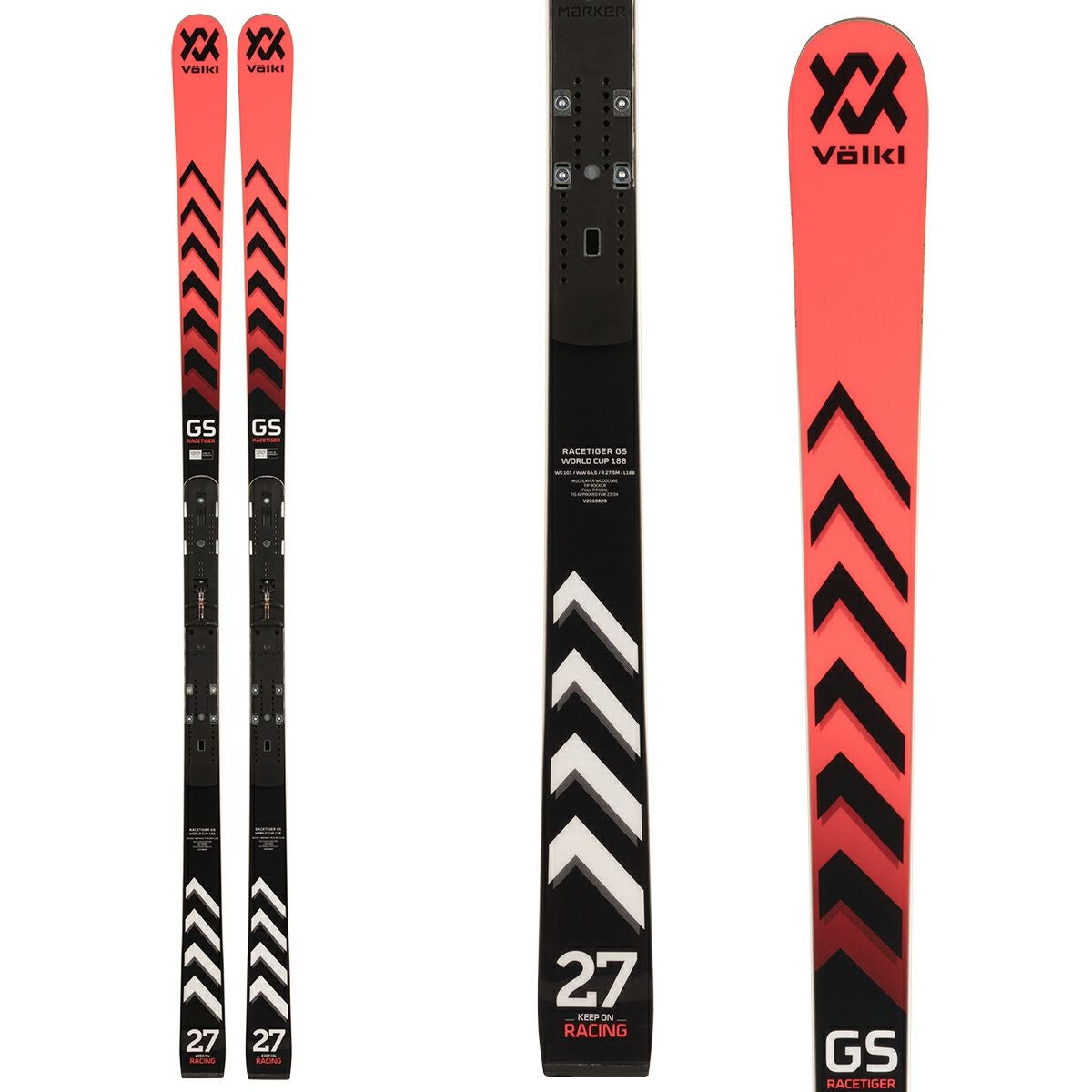 VOLKL フォルクル RACETIGER GS R30 WC レースタイガー ワールドカップ 193cm Volkl Racetiger GS R30 Skis with Race Plates 2023 — Vermont Ski