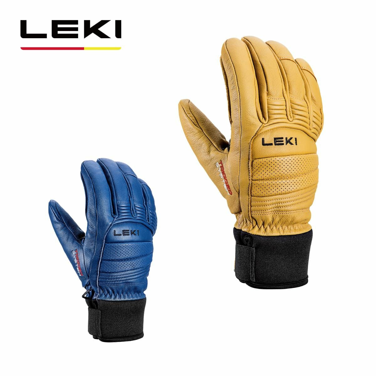 く*ろ様 新品タグ付き LEKI レキ MARBEC 3D グラブ 23 LEKI (レキ) RUBIC 3D 【タン/ オフホワイト】 スキーグローブ
