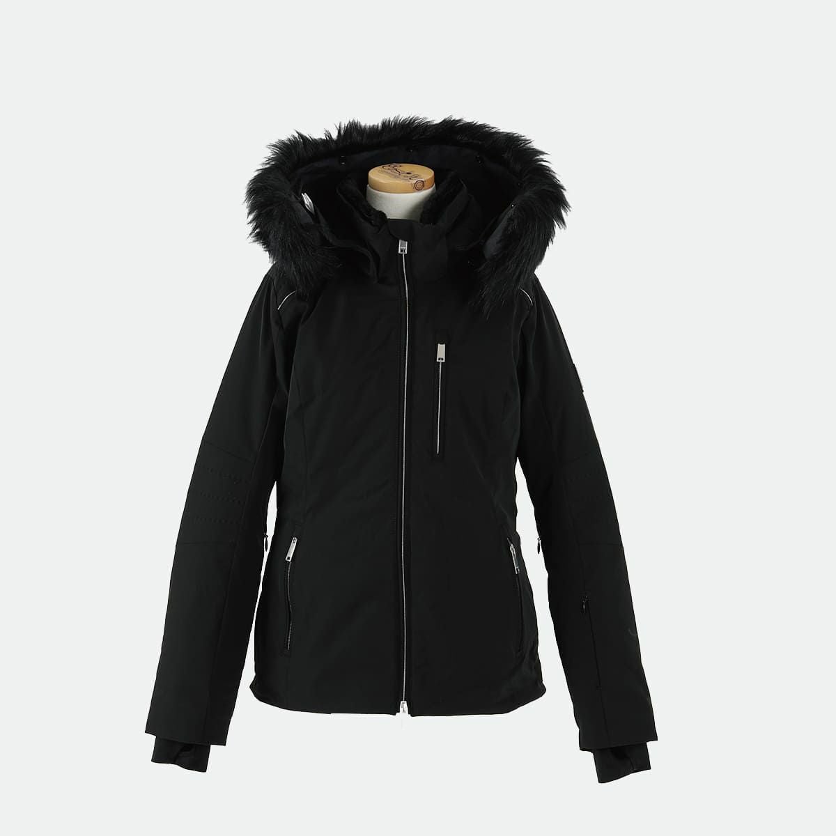 レディース デサント 【11号】デサント　スキーウェア　黒　ブラック　柄　レディース スキー DW4FJK90L JACKET INSULATED ジャケット スキー