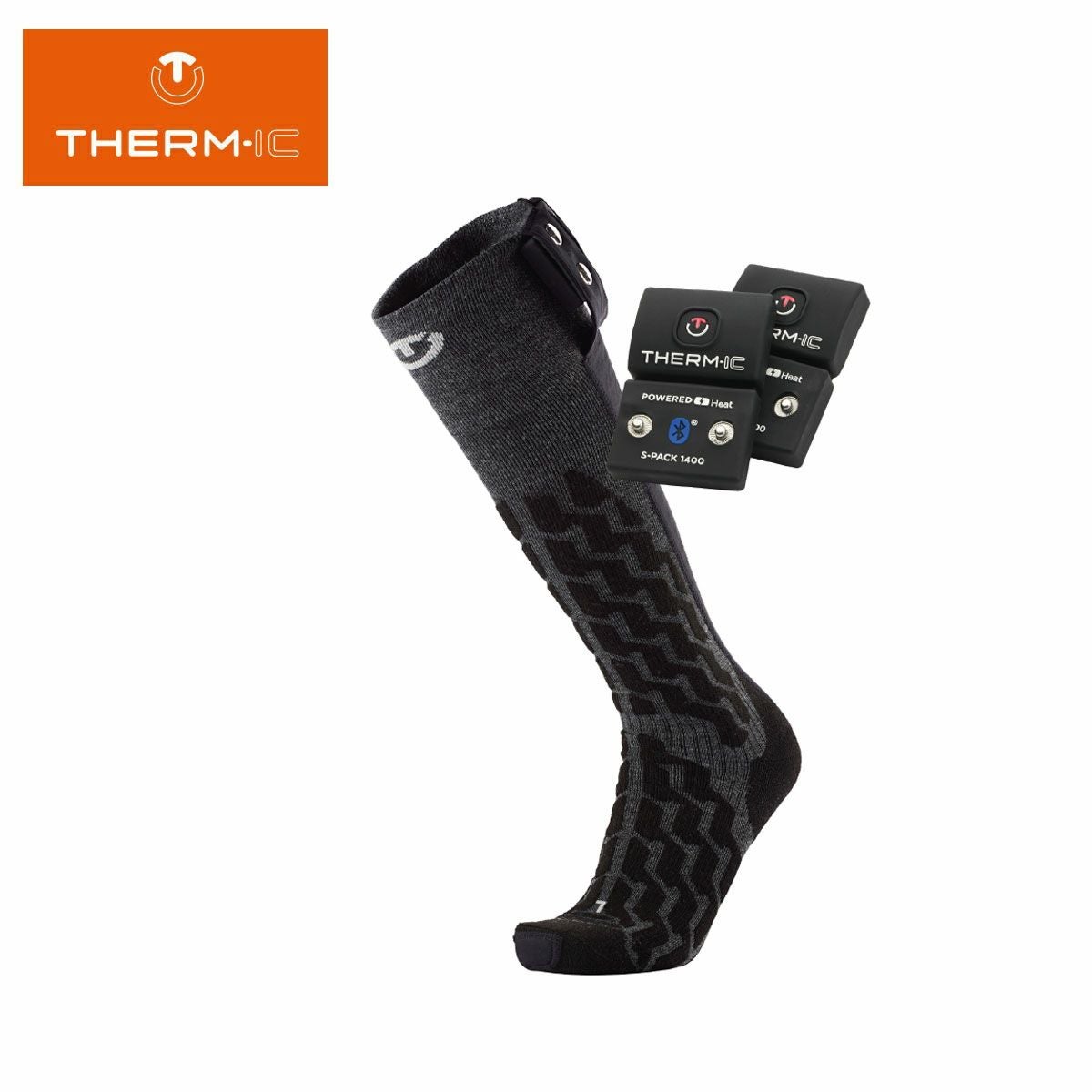 【スキー・スノボ用ソックス】サーミック（THERM-IC）電熱ソックス THERM-IC〔サーミック スキー靴下 ソックス〕フュージョンV2 ＋ S