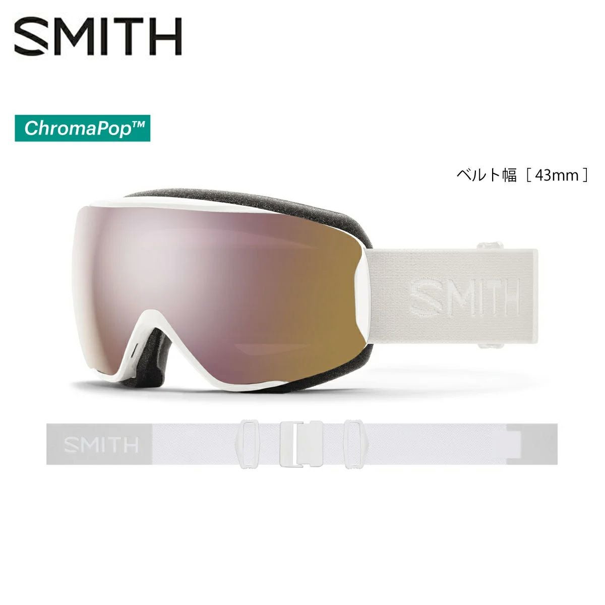 Smith スノーゴーグル MOMENT ホワイト 正規品 スキーゴーグル スミス ゴーグル smith メンズ レディース＜2024