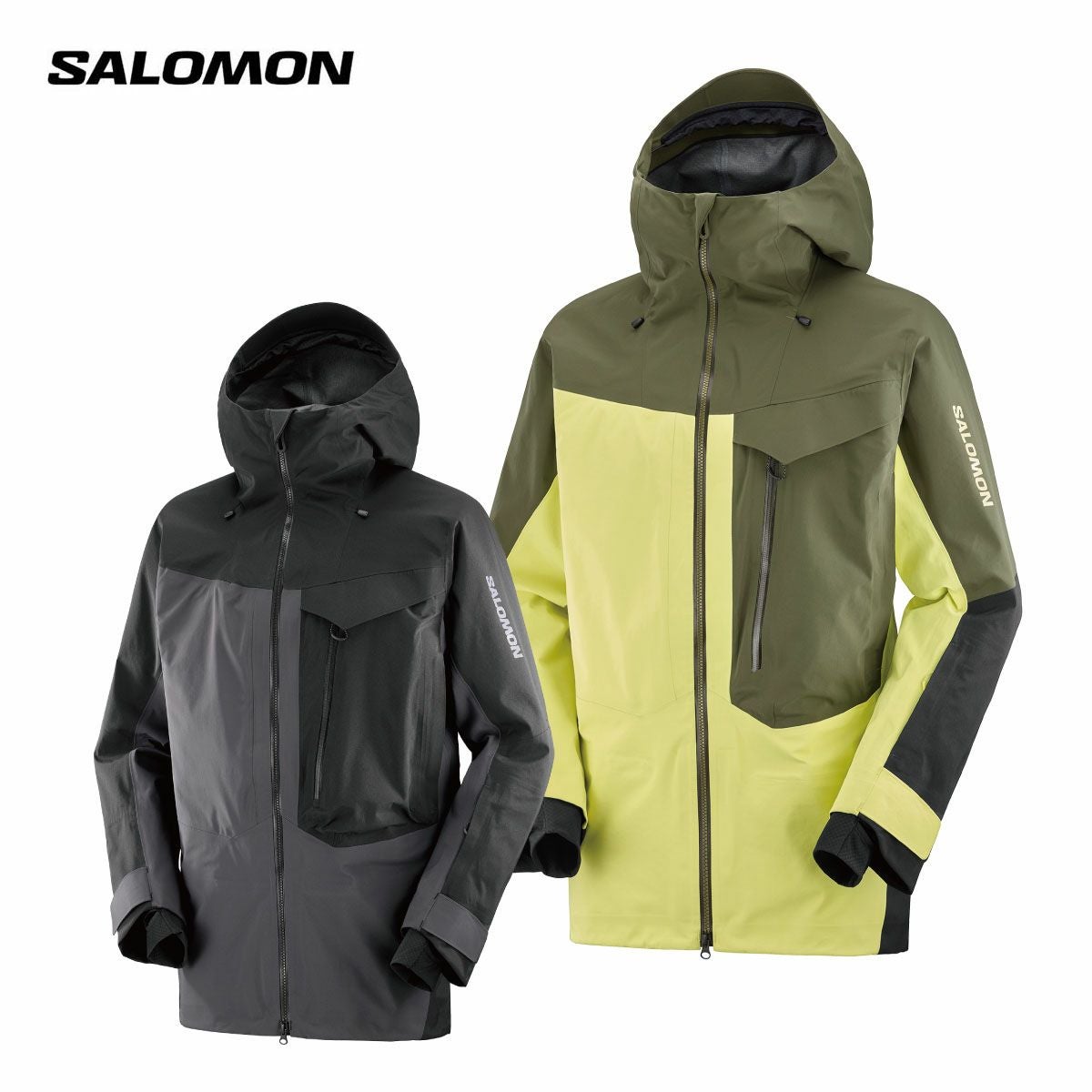 SALOMON スノーウェア 上下 メンズL カーキ オールドサロモン 23-24 SALOMON サロモン BOARDWORKS OVERALL U ボードワークス