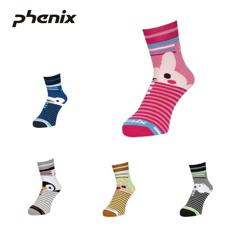 PHENIX �t�F�j�b�N�X �X�L�[ �\�b�N�X �L�b�Y �W���j�A��2025��ESB24SO80 / Character Tube Socks