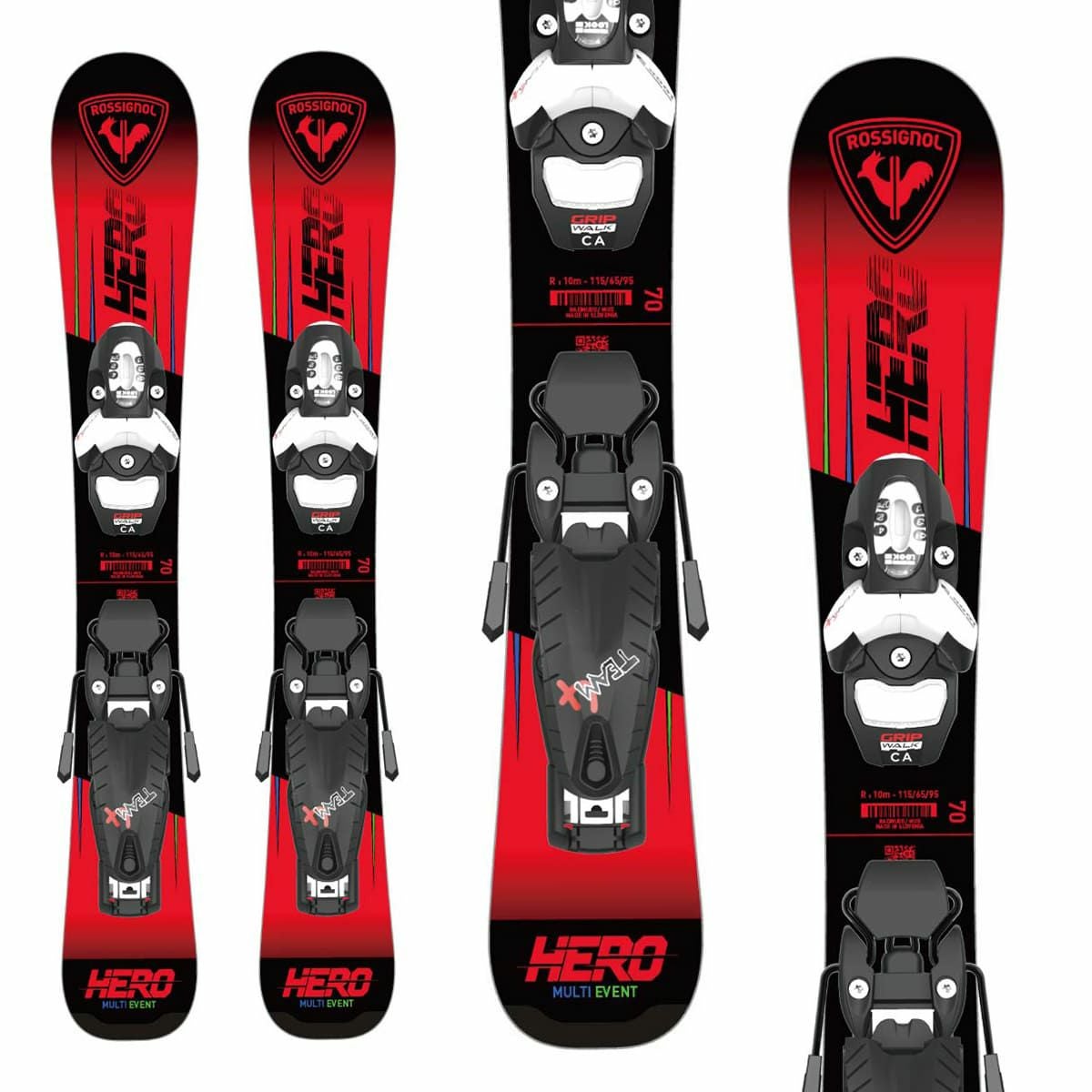 Rossignol Hero　子供用　スキーセット ロシニョール(ROSSIGNOL) ジュニアスキー板 4点セット HERO JR 100-130