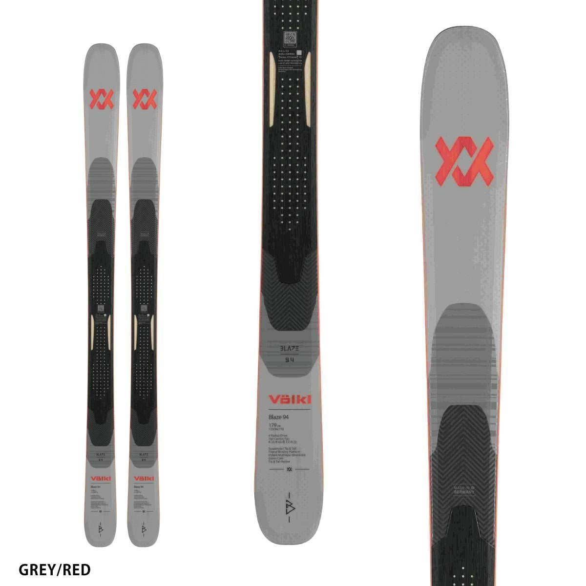 VOLKL フォルクル スキー板 メンズ レディース ＜2025＞ BLAZE 94 GREY