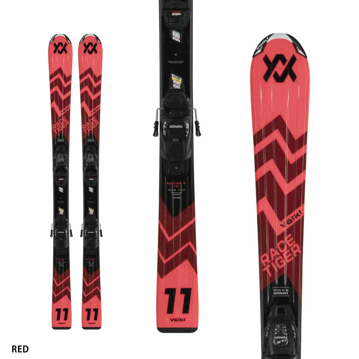 VOLKL フォルクル スキー板 キッズ ジュニア 2025 RACETIGER JR RED +