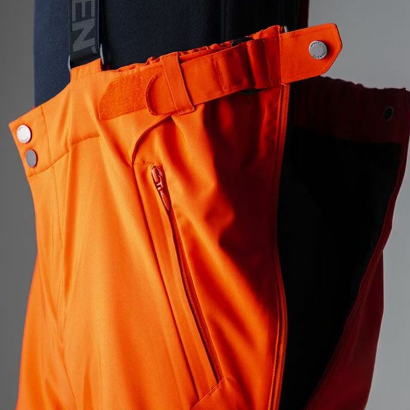 ☆送料無料【DESCENTE】ノルディック柄オレンジスキーパンツ　S スキーウェア スキーパンツ デサント パンツ DESCENTE メンズ