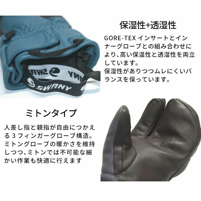 SWANY スワニー スキーグローブ メンズ 2025 SX-205 / Alaska 3 Finger
