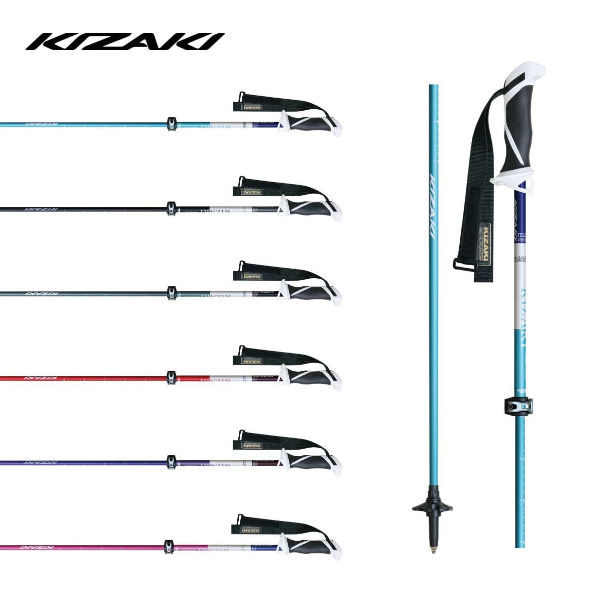 KIZAKI スキー ストック KPRB-9001 100-120cm Amazon | [キザキ] スキーストック 伸縮カーボンポール PROSED TL CB