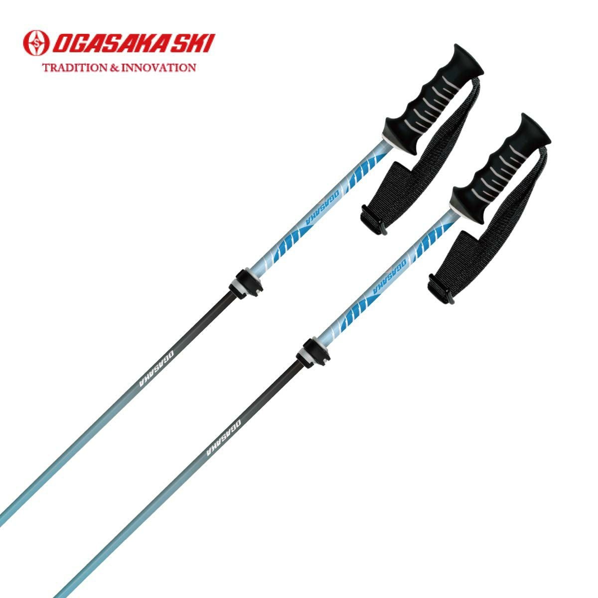 OGASAKA スキーストック BC-P/OS F 新品未使用 タグ・取説付き OGASAKA（オガサカ） バックカントリー ストック サイズ調整式 スキー
