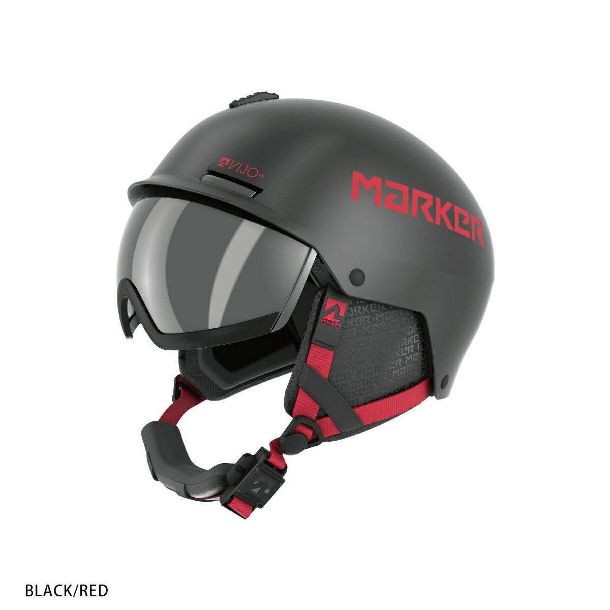 新品未使用MARKER ジュニアヘルメット バイザー付き VIJO レッド MARKER マーカー スキー ヘルメット キッズ ジュニア＜2026＞VIJO+