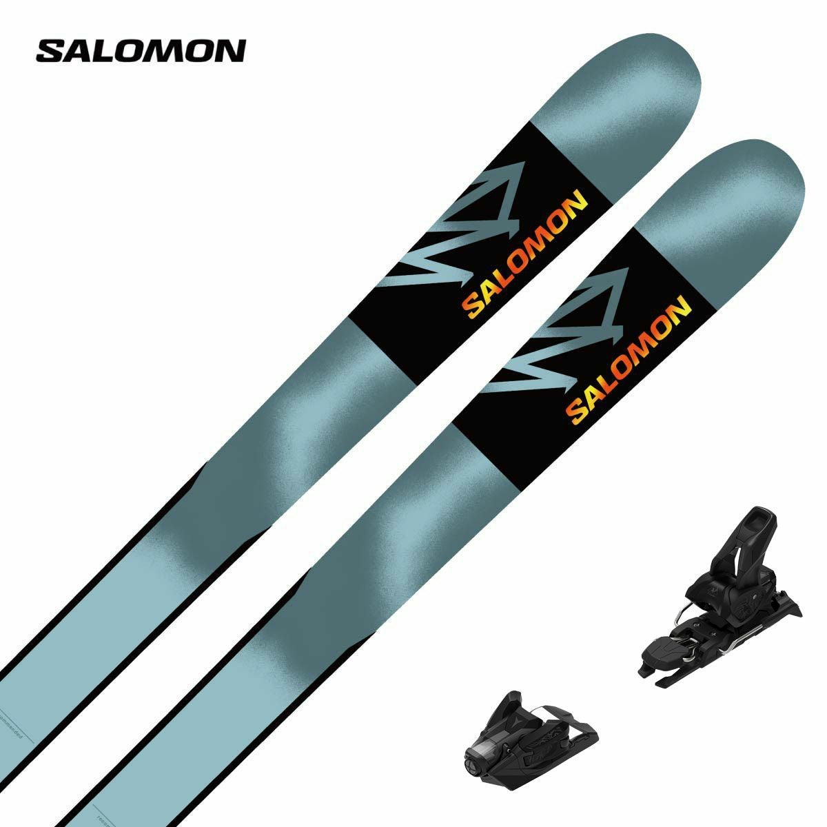 ss7993　サロモン スキー 3点セット L155cm ブラック ケース付き SALOMON SPORKLING FOCUS 黒 スキー板 ビンディング ストック カービングスキー スキー板 金具付き スキーセット 中古 ss7993 サロモン スキー 3点セット L155cm ブラック ケース付き