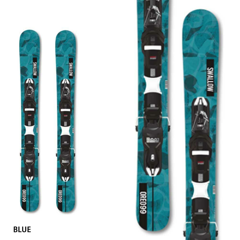 SWALLOW スワロー スキー板 ビンディングセット 99㎝　ツインチップ スワロー スキーセット SWALLOW 23-24 OREO 99 BLUE 99cm 大人用
