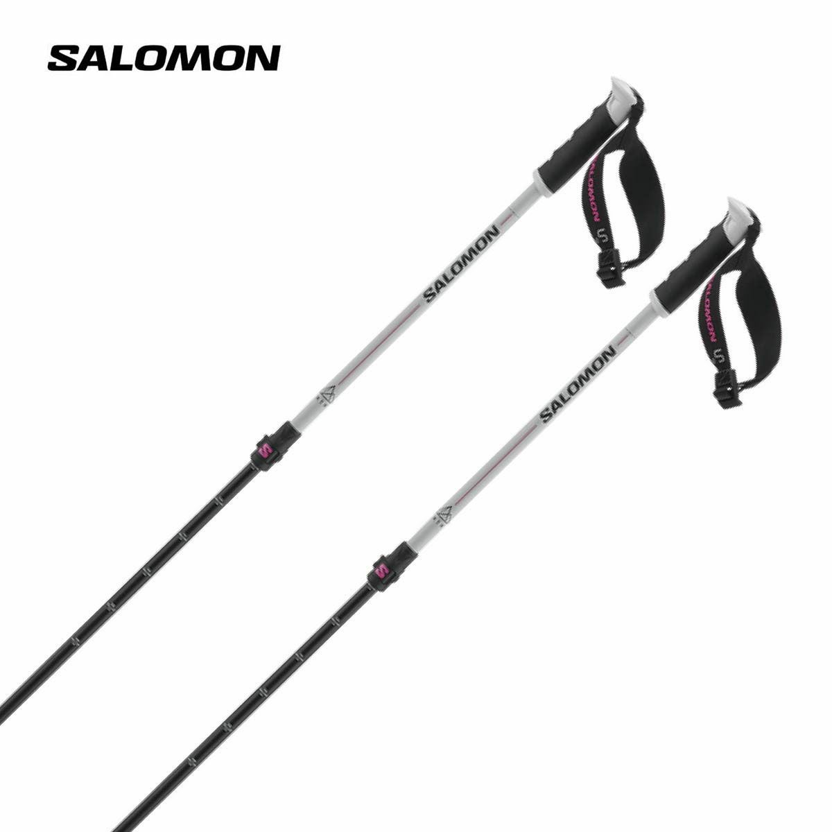 2回使用　サロモン カーボンストック 105cm salomon カーボンポール SALOMON（サロモン） 2024/2025モデル スキー ストック S/RACE CARBON