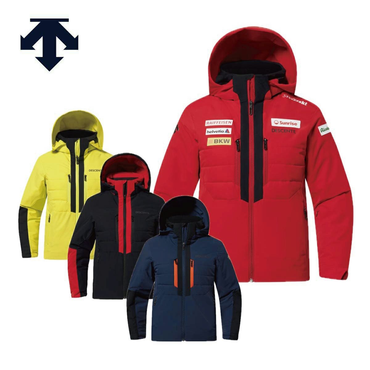 DESCENTE フード付き#スキーウェア　140 男女問わず Amazon.co.jp: スキーウェア DESCENTE デサント ジュニア 上下セット