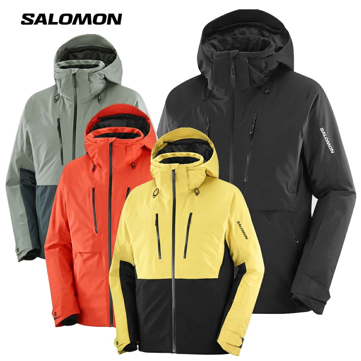 SALOMON ウェアー M 黒/黄/ ブルーパンツ Size M 上下セット SALOMON（サロモン） スキーウェア 上下セット メンズ HIGHLAND + EDGE