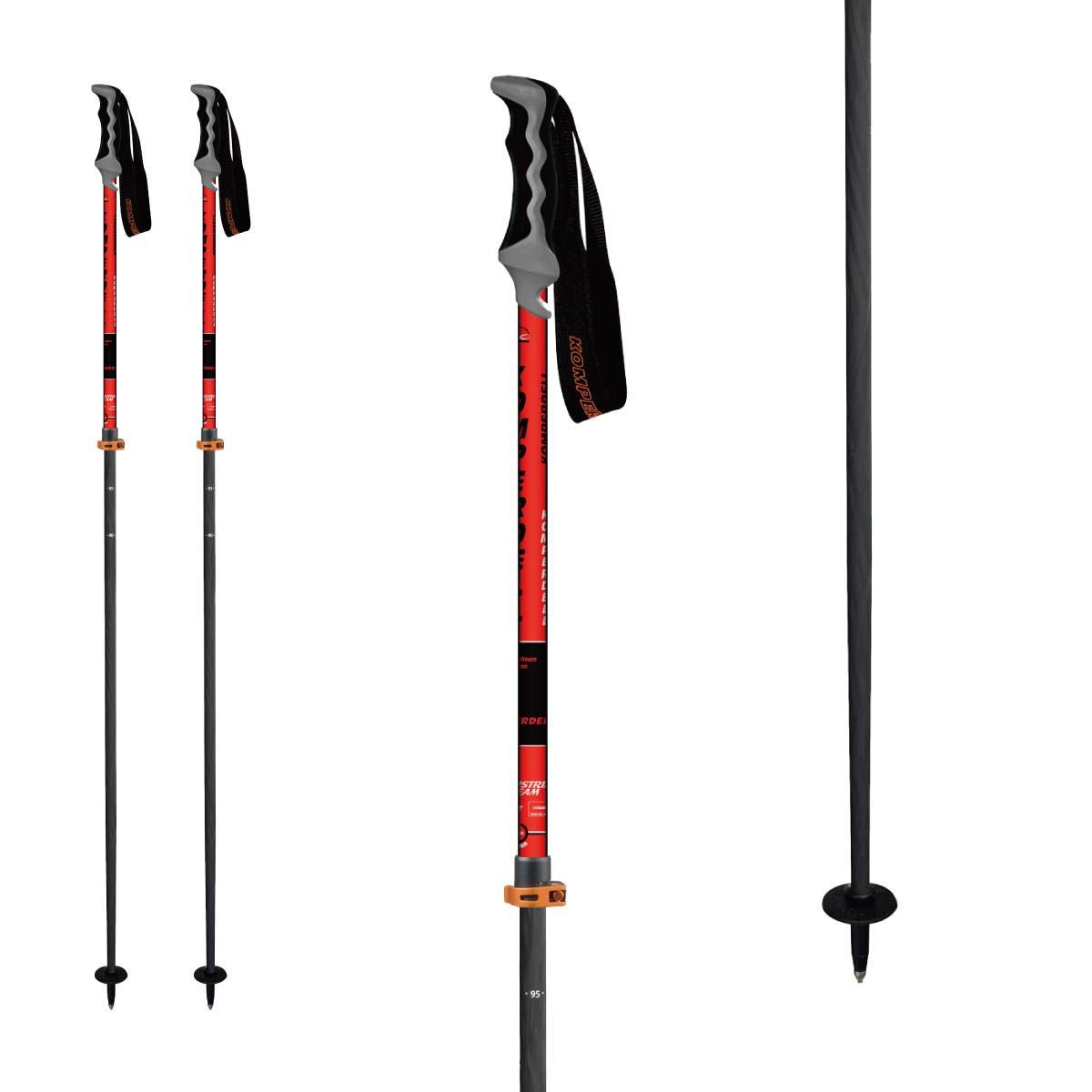 KOMPEDDELL コンパーデル カーボンストック 110cm KOMPERDELL コンパーデル スキーポール ストック メンズ レディース