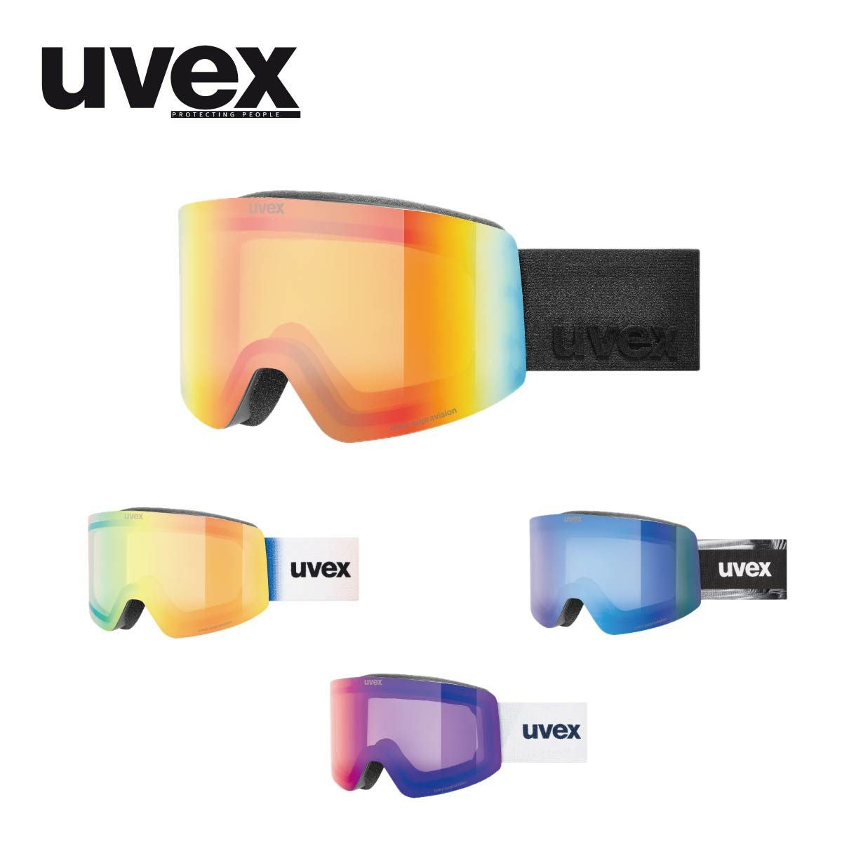 uvex provoque FM ゴーグル Sサイズ Uvex Provoqe FM, Black Matt Blue Mirror (S2)