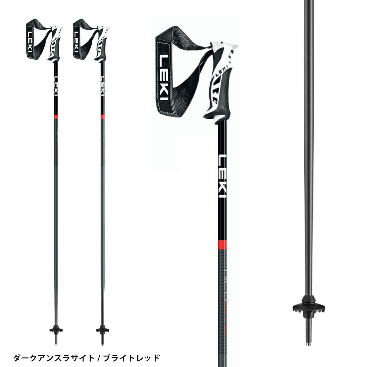 LEKI スキー ストック 100cm 赤 LEKI - レキ LEKI スキーポール REDBIRD VARIO レッドバード バリオ