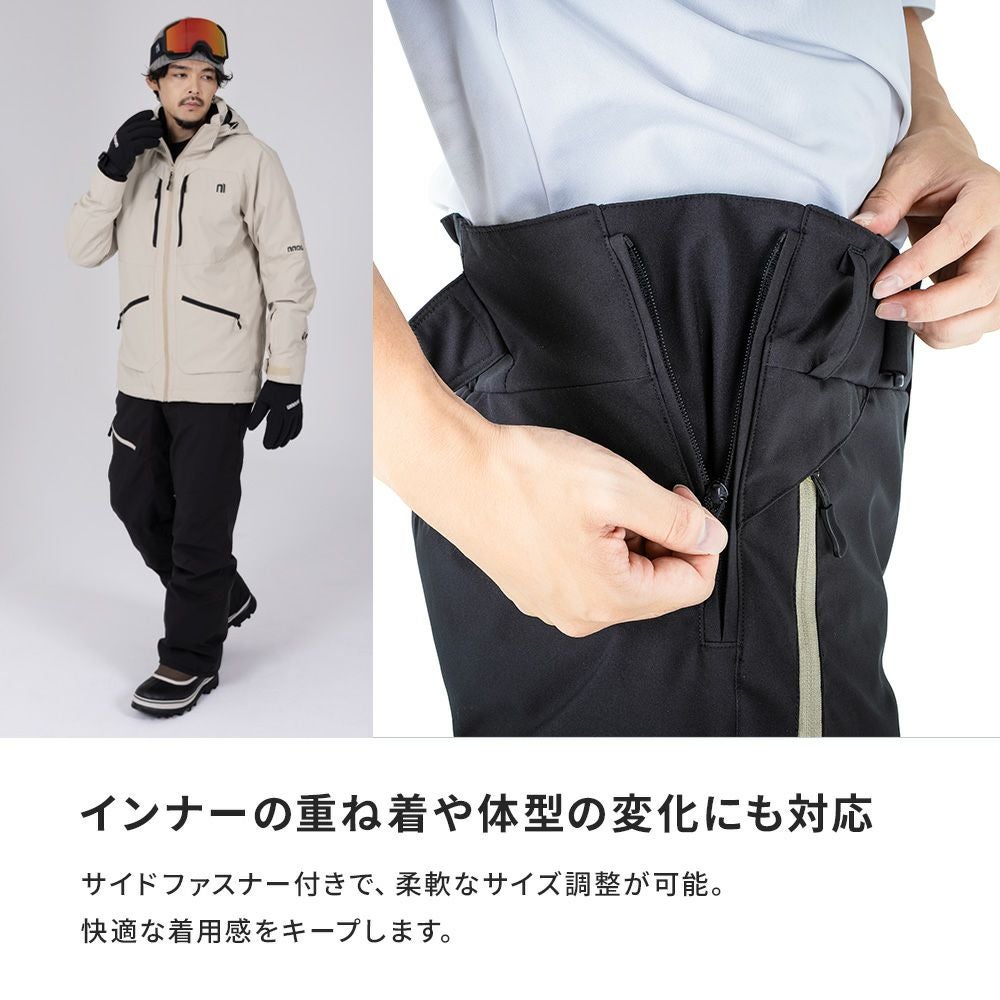 nnoumメンズスキー、スノボーウェア上下セット新品、未使用 NNOUM スキーウェア メンズ スノーボードウェア スキーウエア