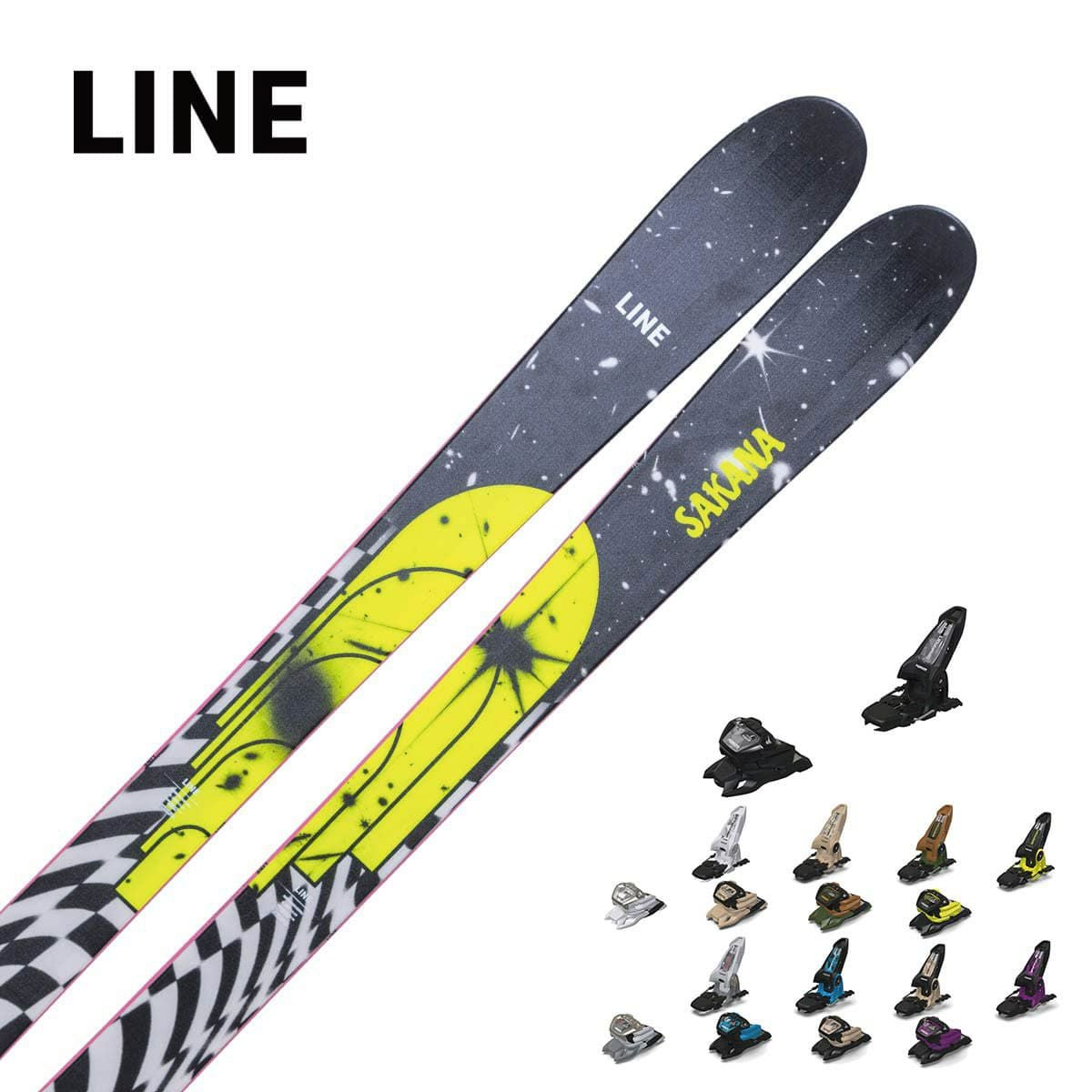 LINE タイガースネーク 157cm スキー板 ビィンディング付き LINE ライン スキー板 メンズ レディース＜2026＞SAKANA [LN25091200