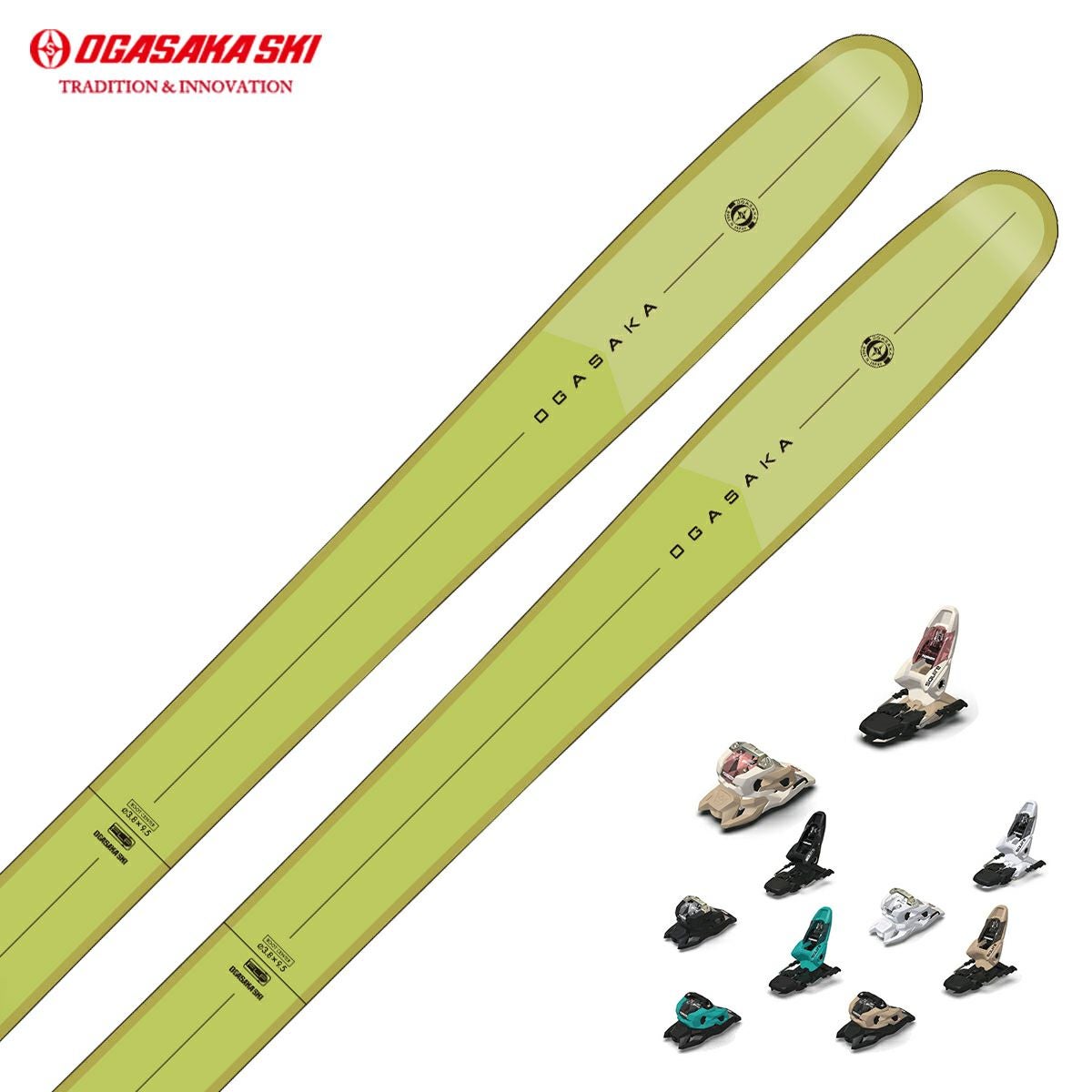 OGASAKAスキー板 148cm OGASAKA オガサカ スキー板 2025 ET-10.8/Y + ATTACK 14 GW 【金具付き