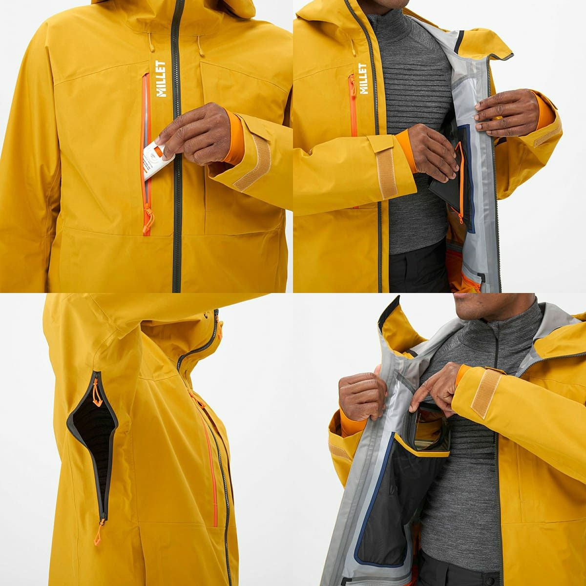 MILLET MOUNTAIN サイズ L , COLOR HONEY MUSTARD MILLET（ミレー） 正規品 ティフォン 50000 ウォーム ストレッチ