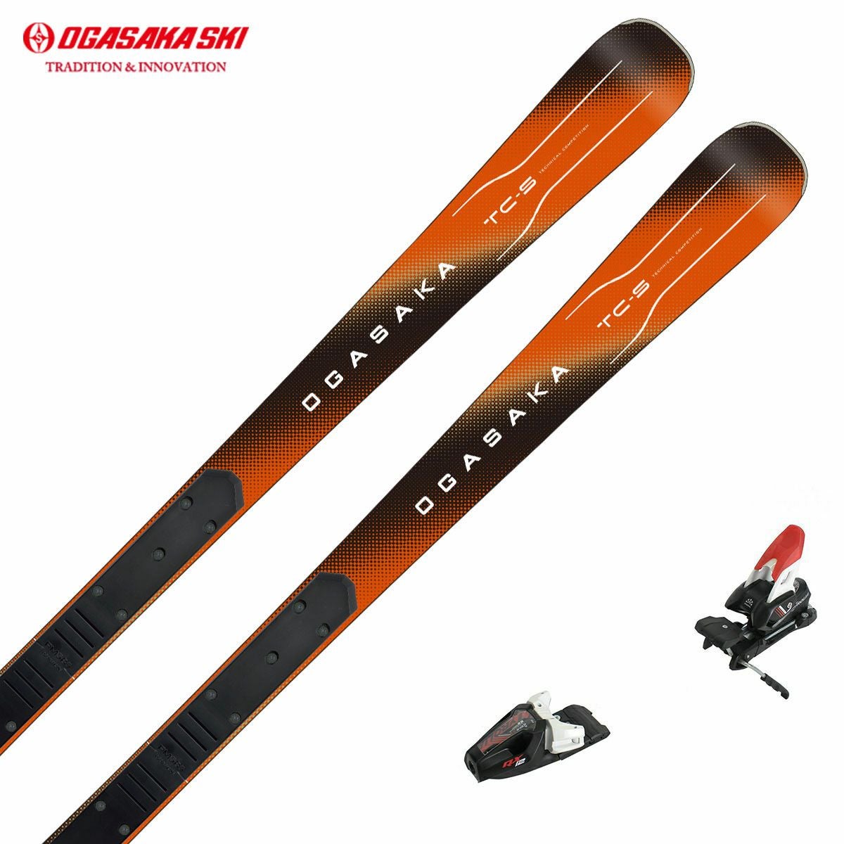 オガサカ 165㎝ スキー3点セット AZ-15 ブラックエディション スキー板 ストック付き OGASAKA 黒×赤 スキー板 スキー 大人サイズ 札幌市 西区 西野店 OGASAKA オガサカ スキー板 メンズ レディース＜2026＞KEO'S