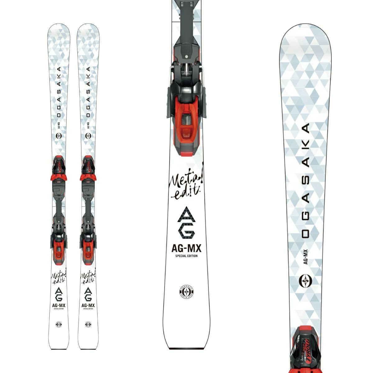 OGASAKA AG-MX オガサカ サマーゲレンデ専用スキー OGASAKA オガサカ スキー板 オールラウンド 2026 AG-MX+PRD12GW