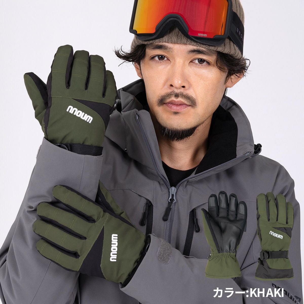 スキーグローブ メンズ 手袋 NNOUM ノアム スノボ アウトドア 軽量