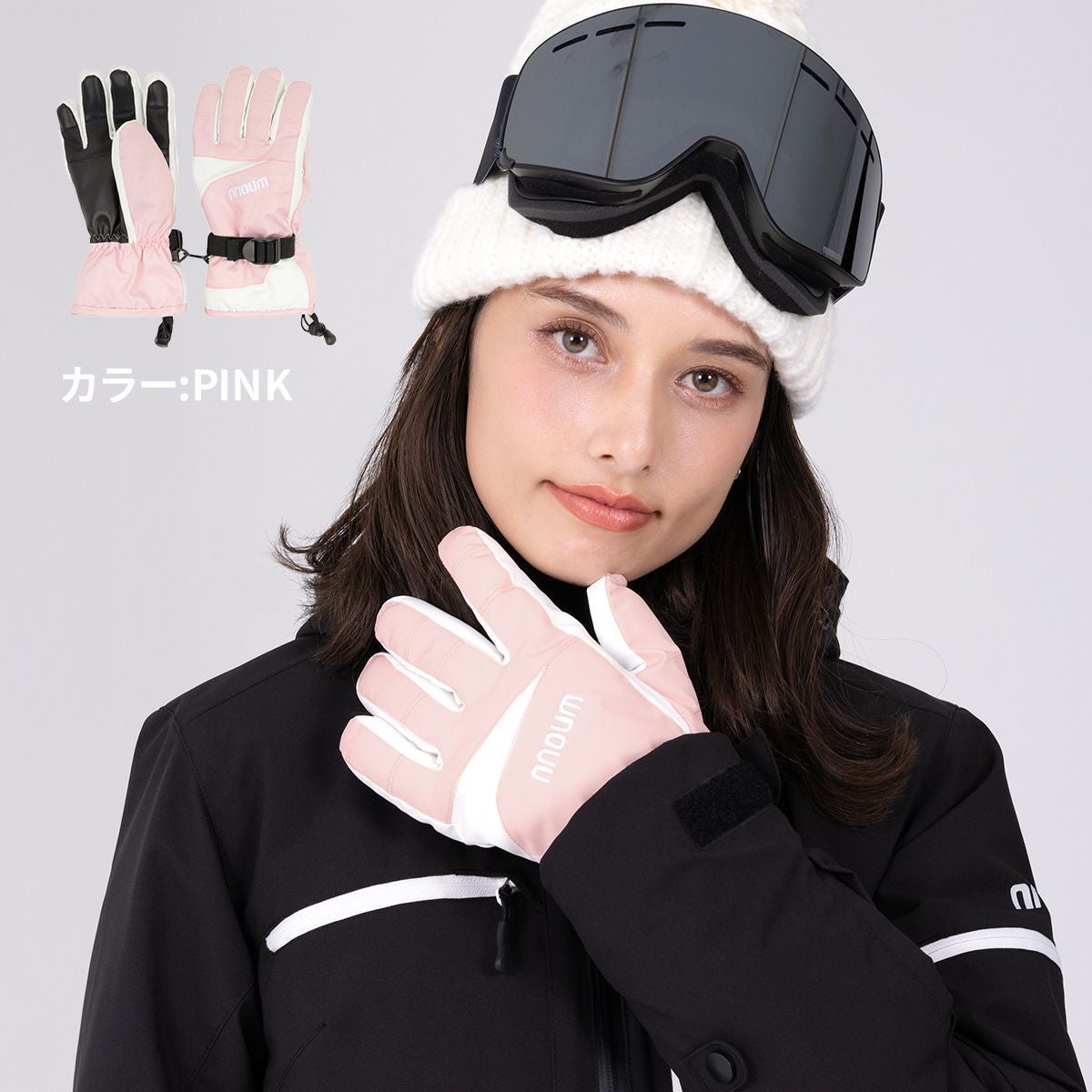 スキーグローブ レディース 手袋 NNOUM ノアム スノボ アウトドア 軽量