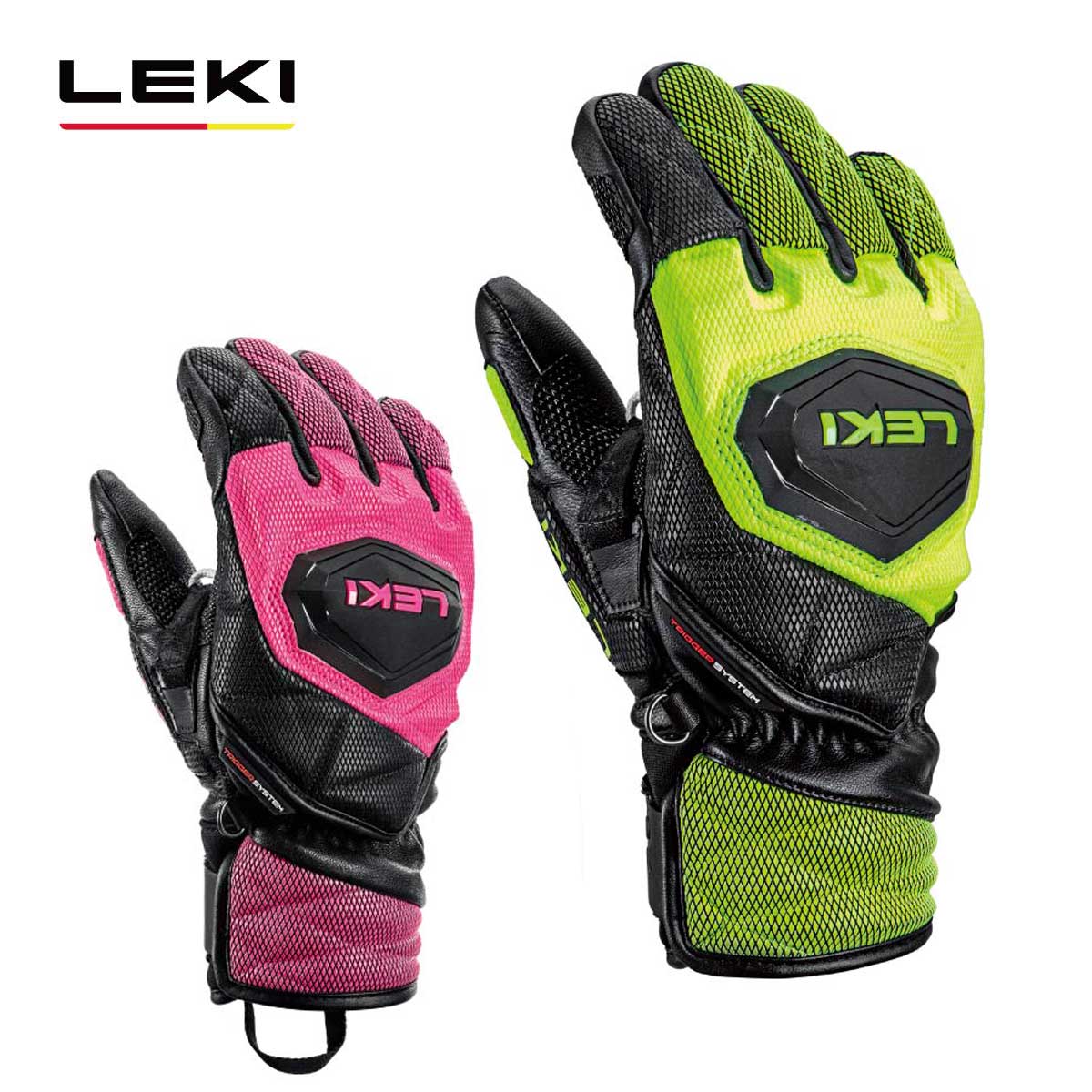 LEKI レキ スキー グローブ ジュニア　ブラック／イエロー 早期予約】LEKI レキ スキーグローブキッズ ジュニア＜2027＞65480170