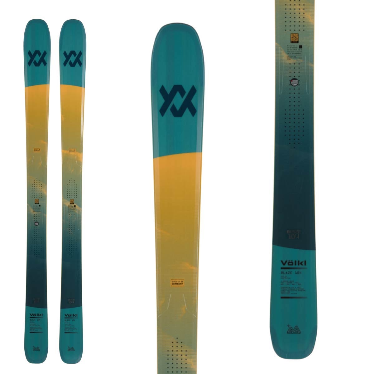 VOLKL フォルクル スキー板 メンズ レディース＜2027＞BLAZE 104 TEAL
